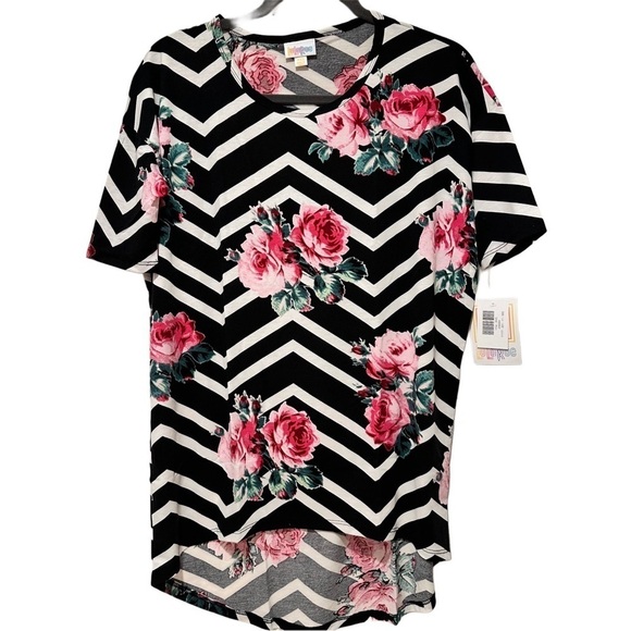 LulaRoe Irma Mid-Sleeve Stretchy High-Low Tunic Top Loose Fit Modest XXS-XS-S-M - Picture 3 of 12